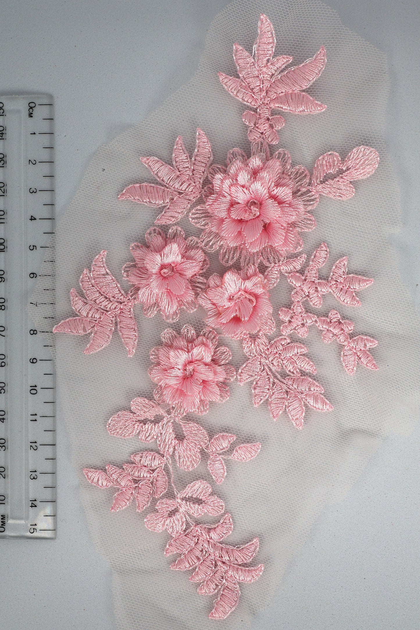 Pink - Grace 3D Flower Lace Applique