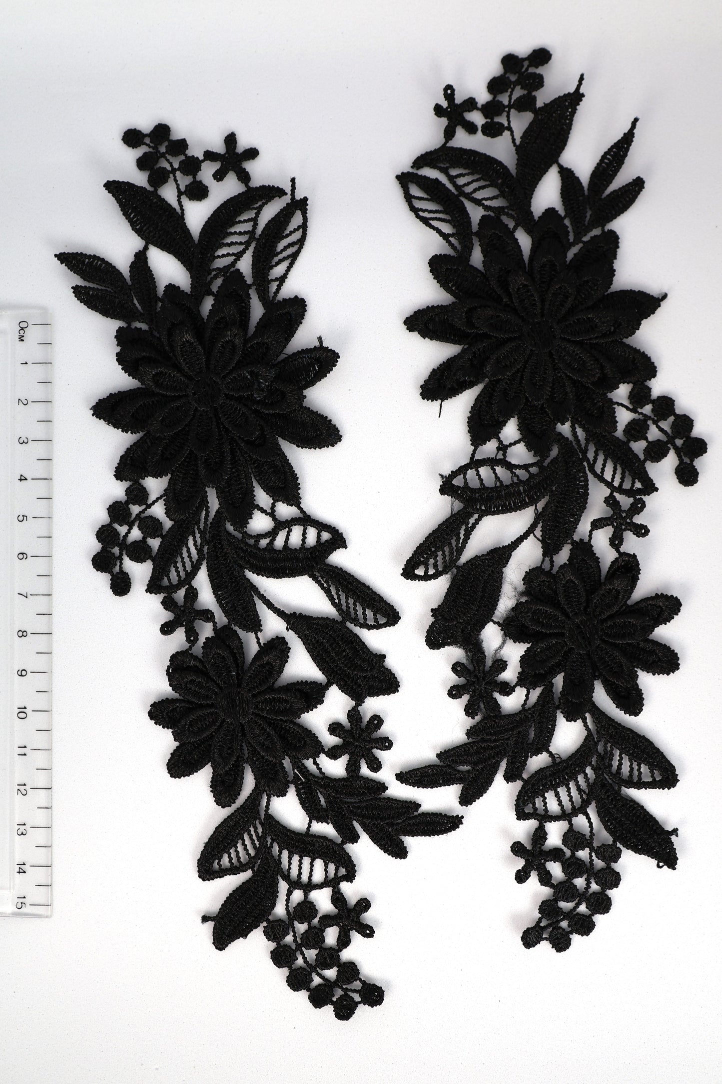 Black - Josie 3D Flower Lace Applique