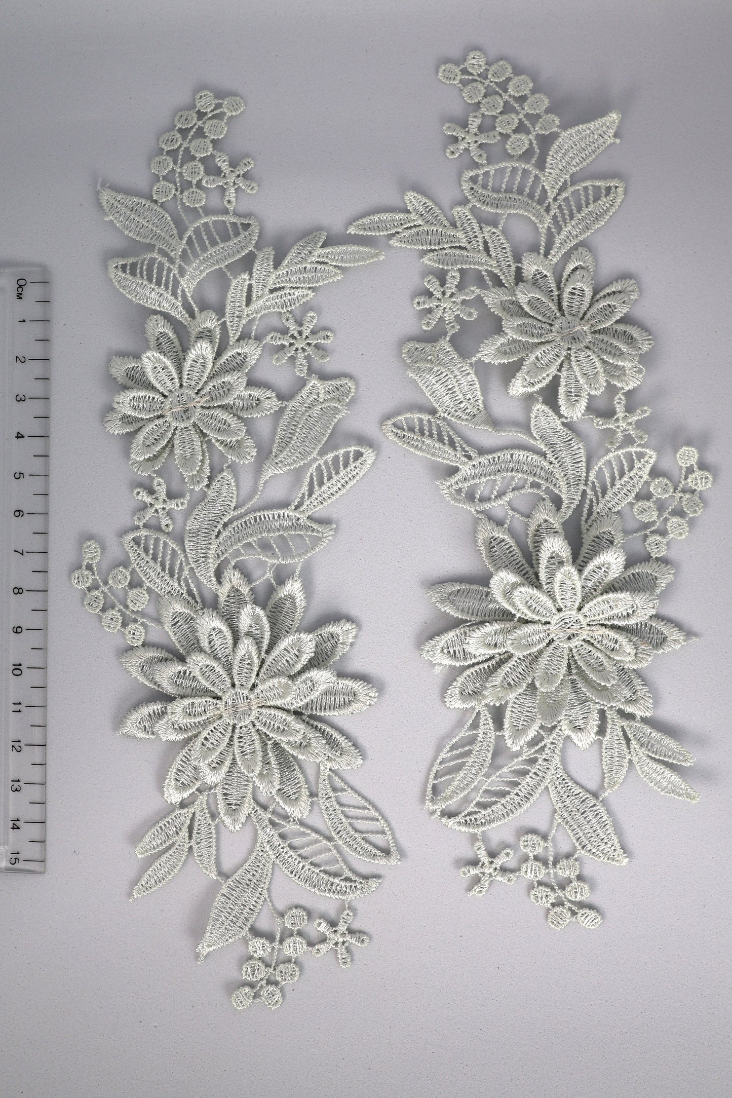 Grey - Josie 3D Flower Lace Applique