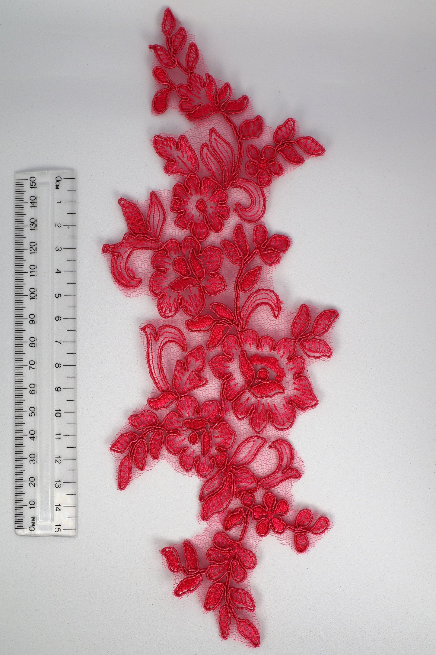 Rose Red - Fleur Lace Floral Applique