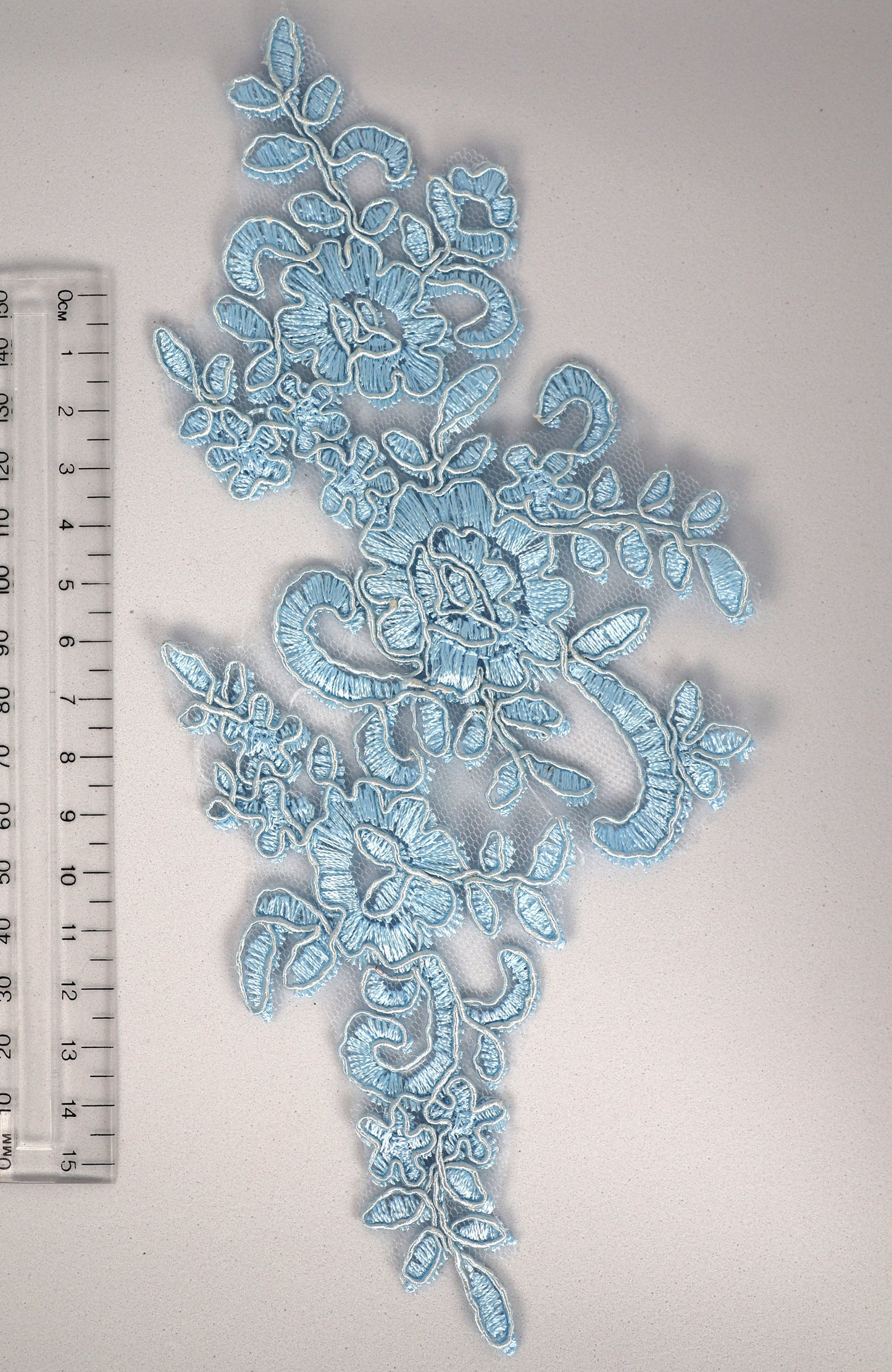 Light Blue - Lola Lace Floral Applique