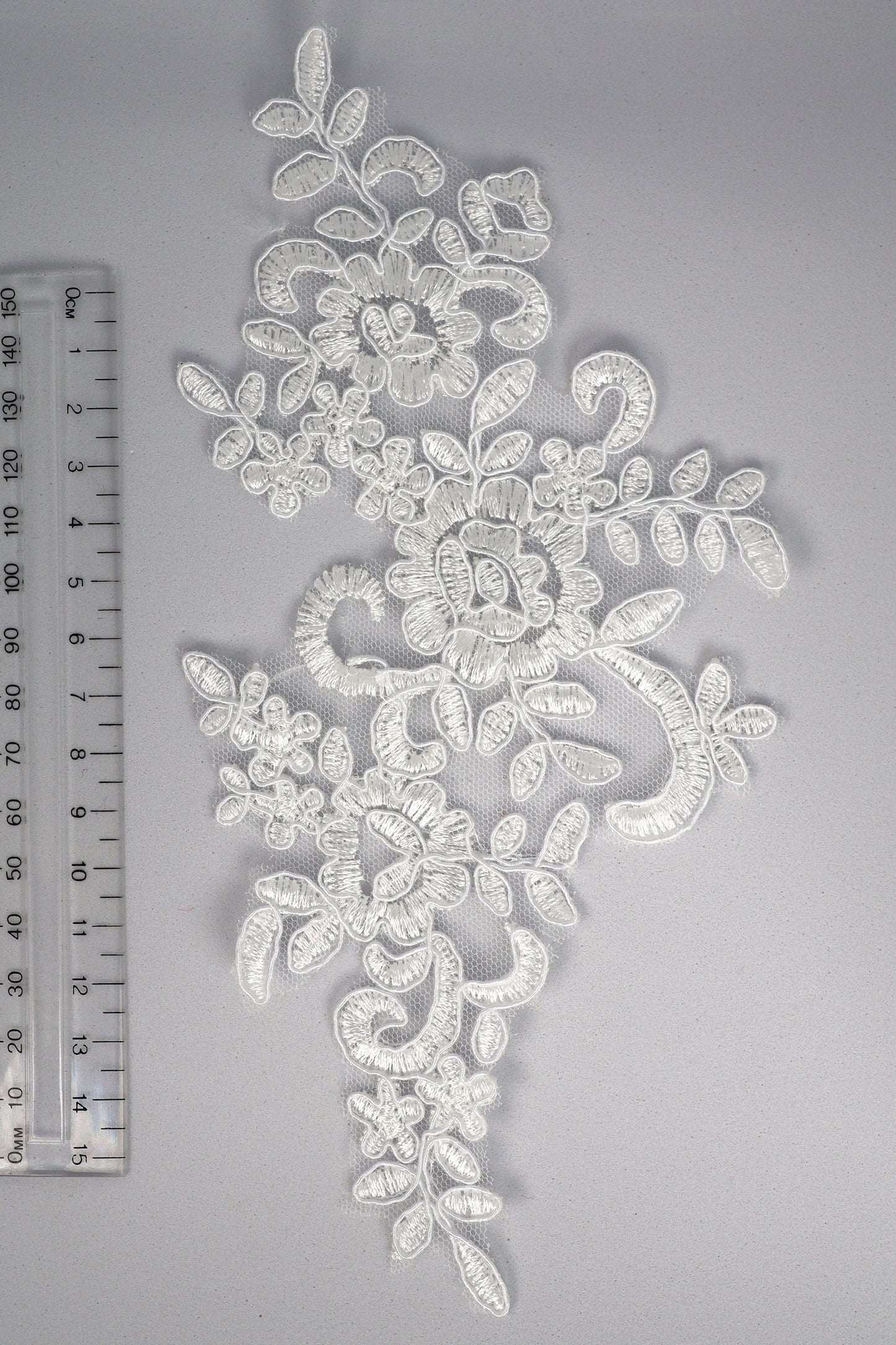 White - Lola Lace Floral Applique