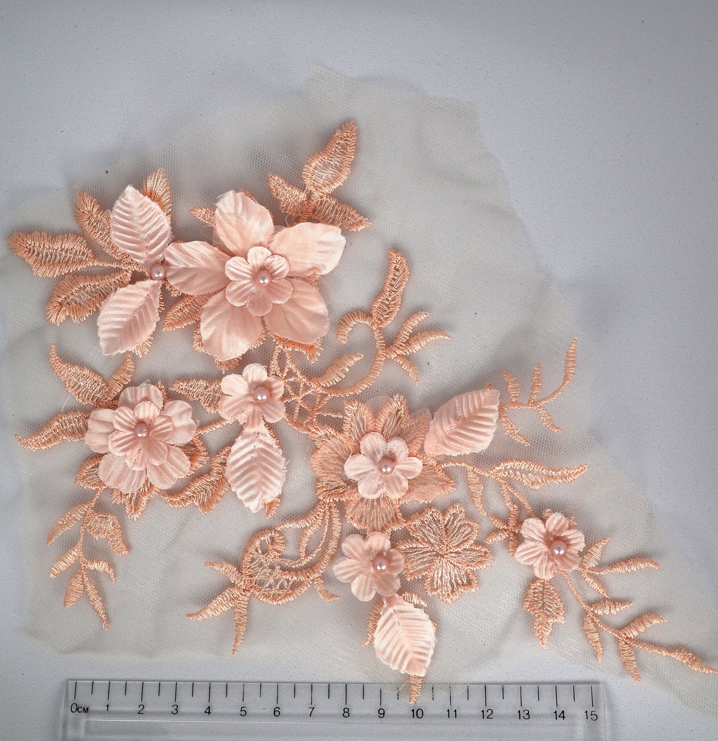 Apricot - Ivy 3D Flower Lace Applique