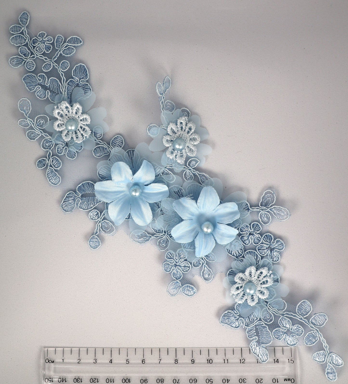 Blue - June 3D Flower Lace Applique