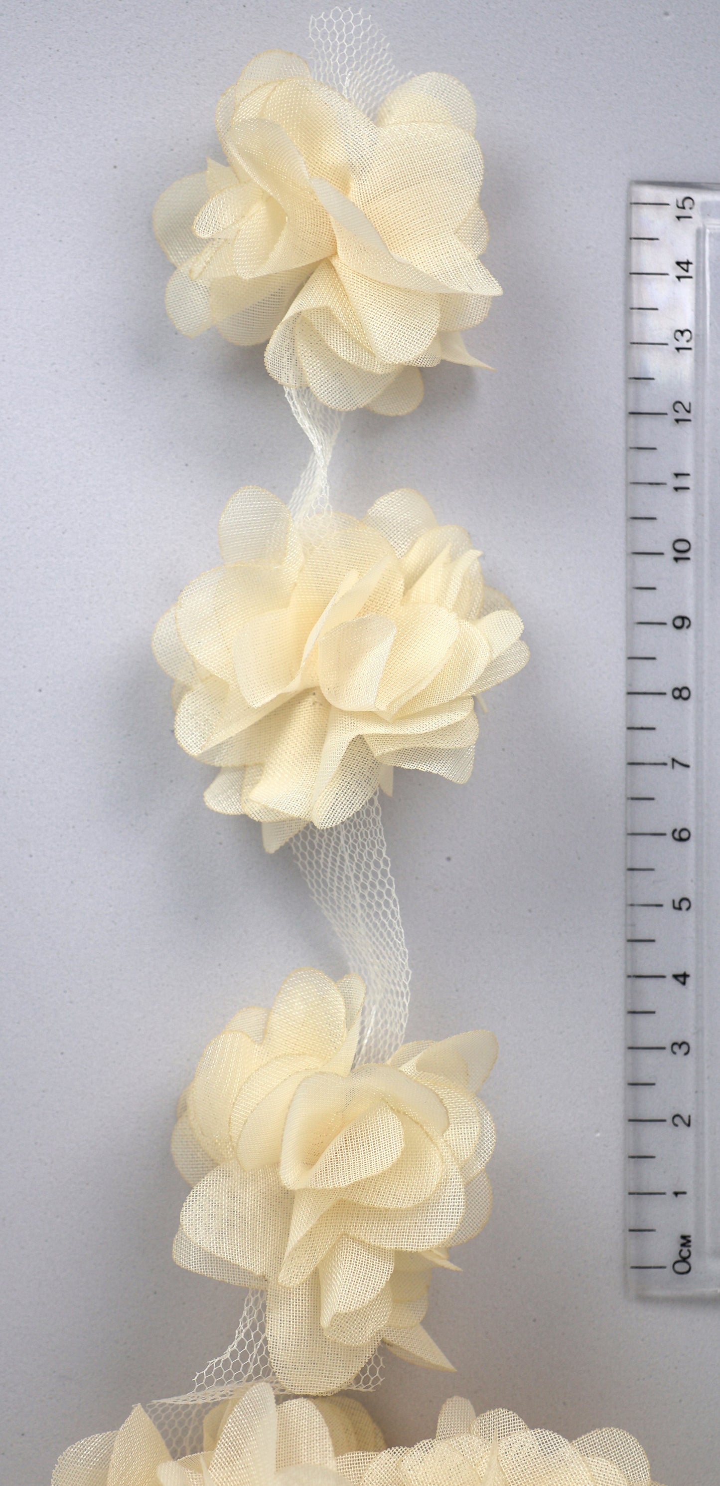 Cream - Blossom 3D Flower Applique