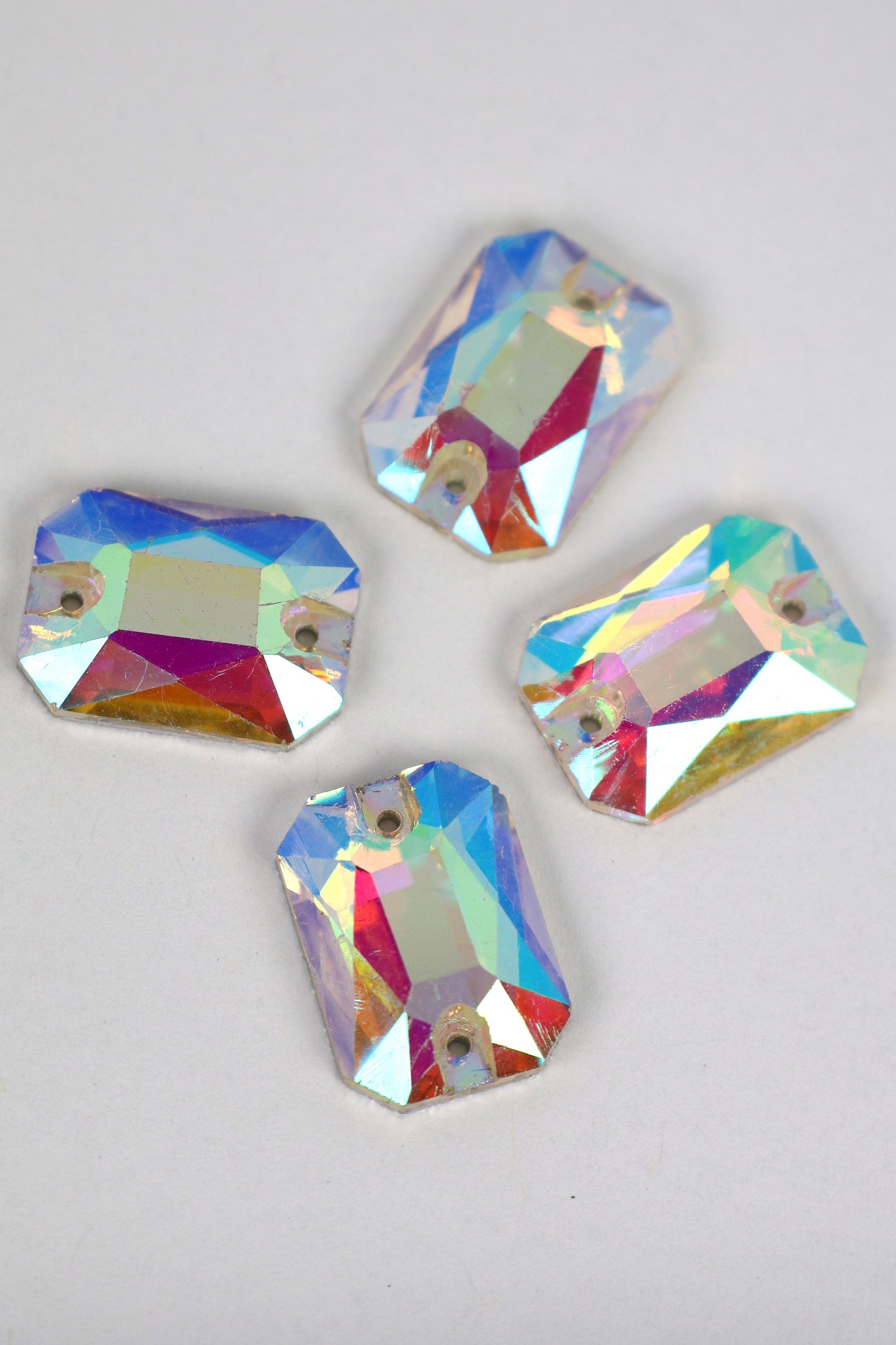 Crystal AB Rectangular Octogonal