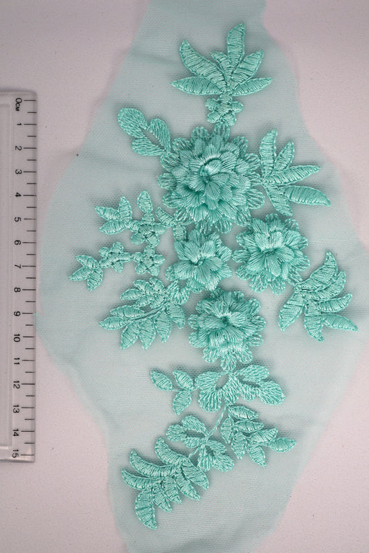 Ice Green - Grace 3D Flower Lace Applique