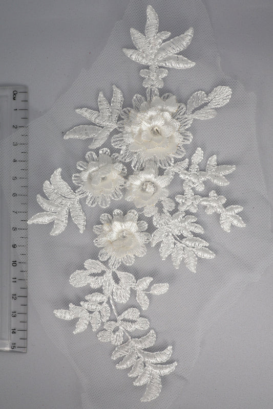 Ivory - Grace 3D Flower Lace Applique
