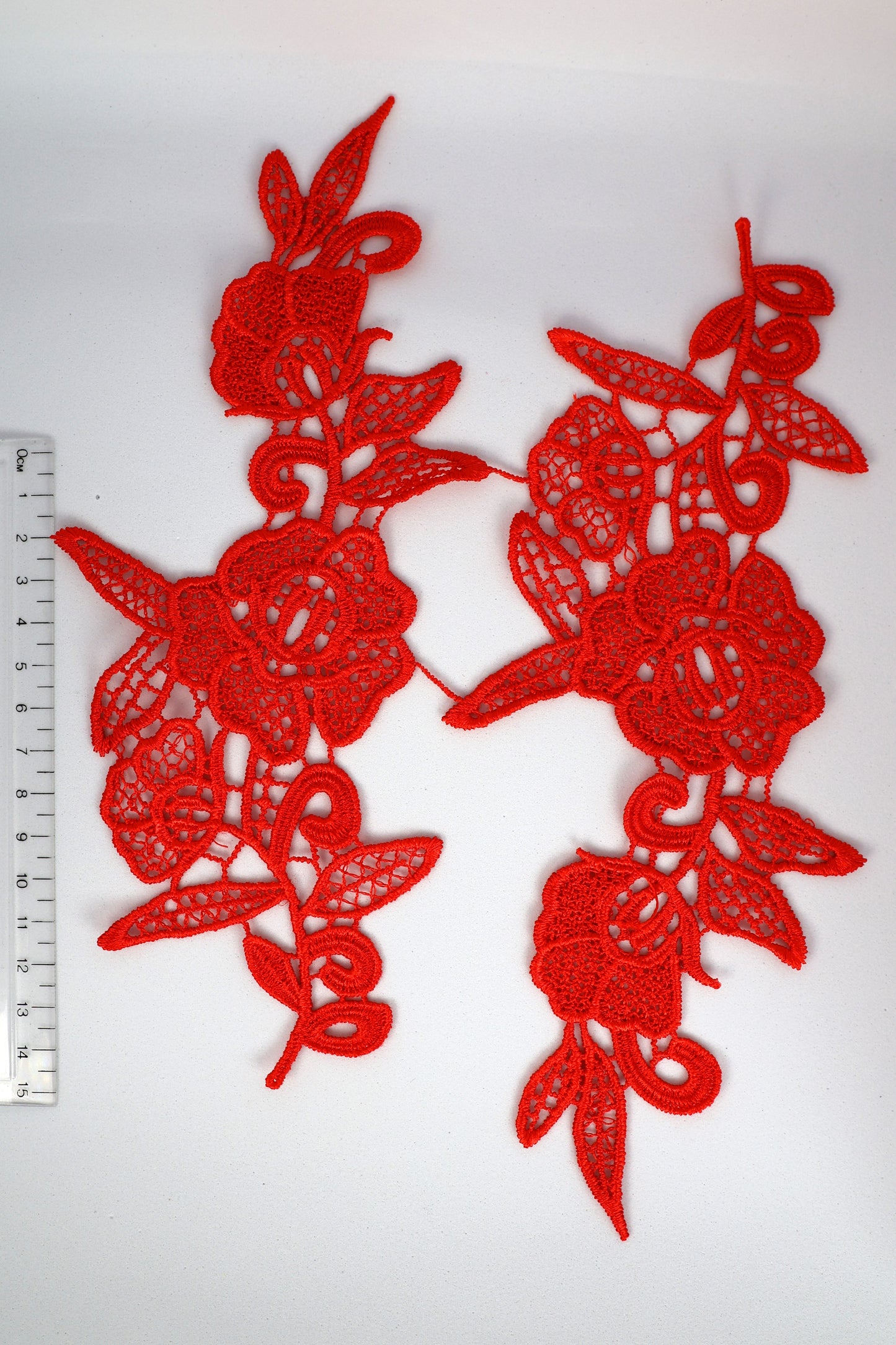 Red - Myrtle Lace Applique