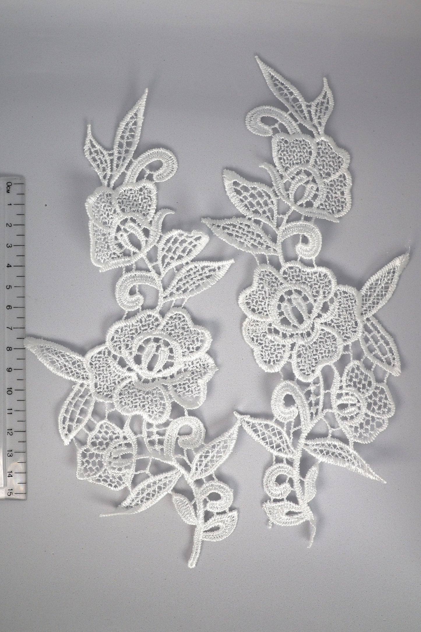White - Myrtle Lace Applique