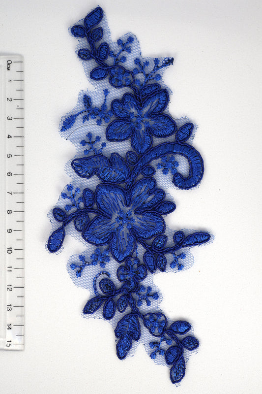 Sapphire Blue - Alba Lace Floral Applique