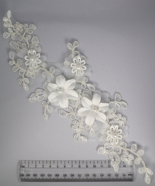 Ivory - June 3D Flower Lace Applique