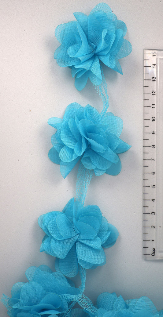 Blue - Blossom 3D Flower Applique
