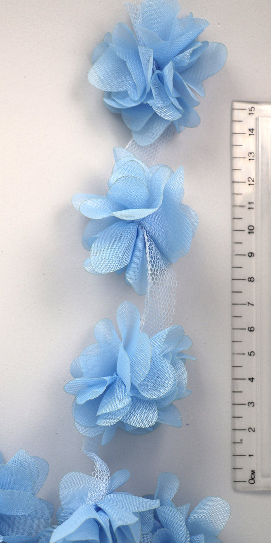 Light Blue - Blossom 3D Flower Applique