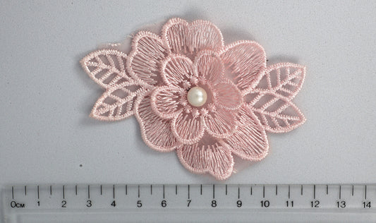 Pink - Sophia Embroided Lace Flower Applique