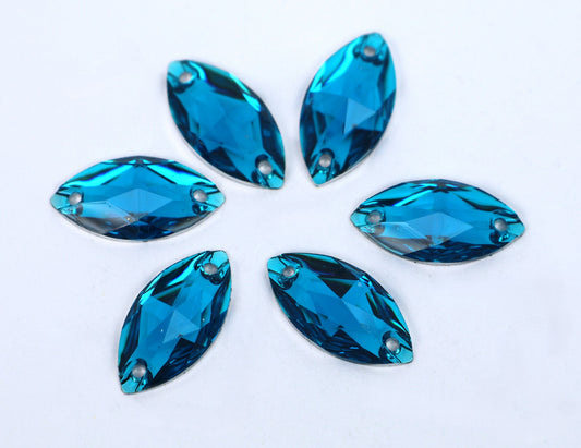 Capri Blue Navette Shape (Resin)
