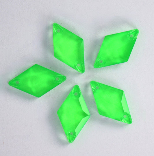 Emerald Neon Diamond Shape