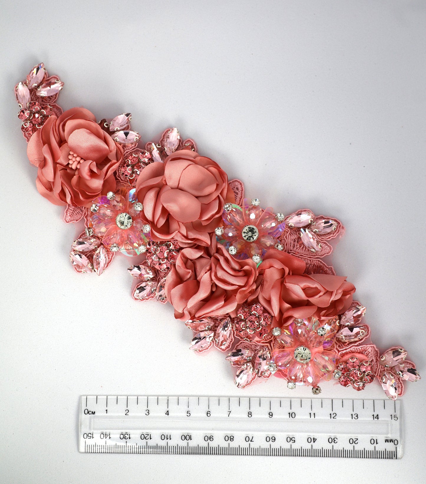Dusty Pink - Odessa 3D Beaded Floral Applique