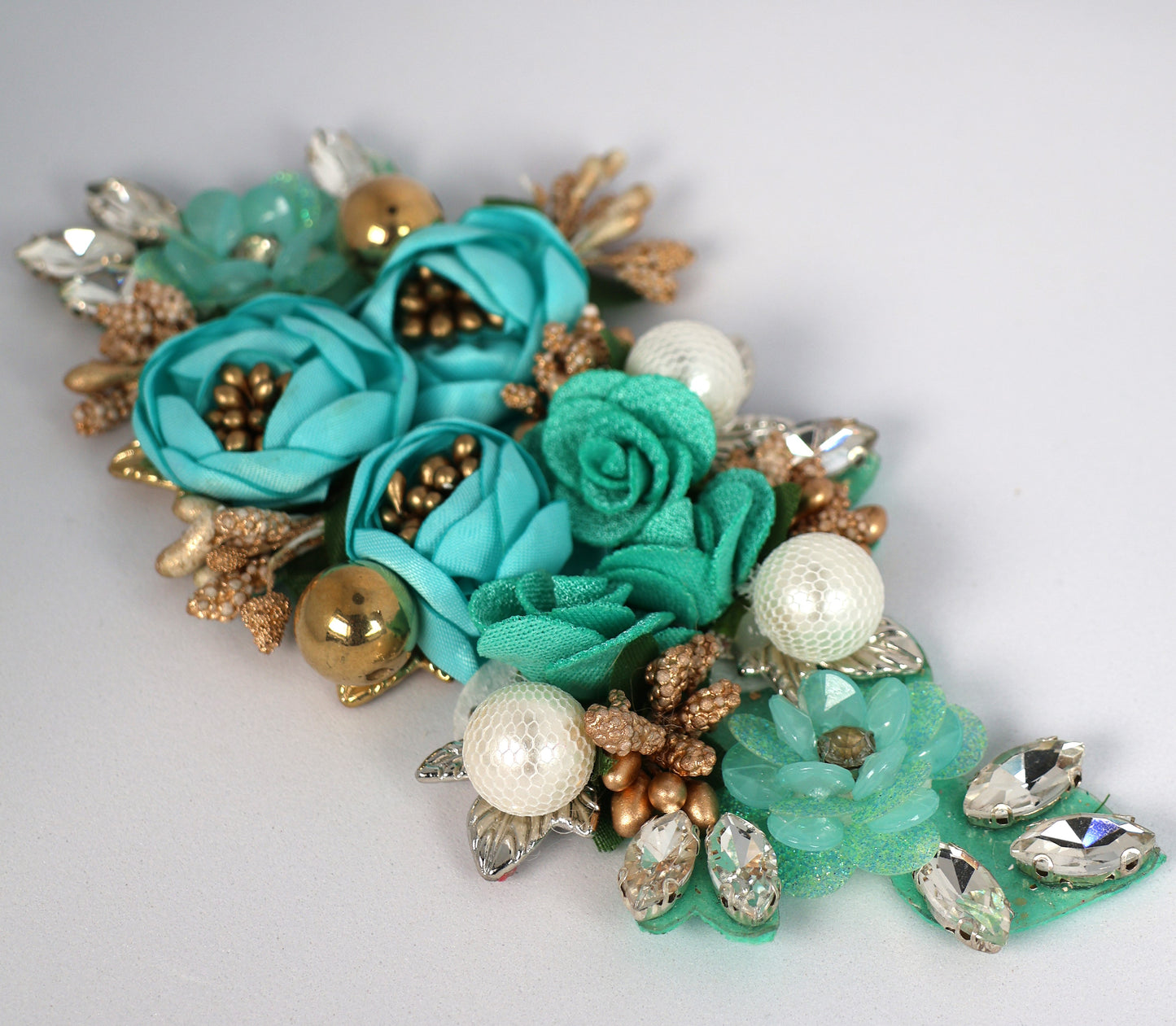 Mint - Paris 3D Beaded Floral Applique