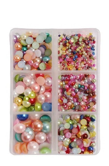 Mixed Colour Half Pearl Grid Pack