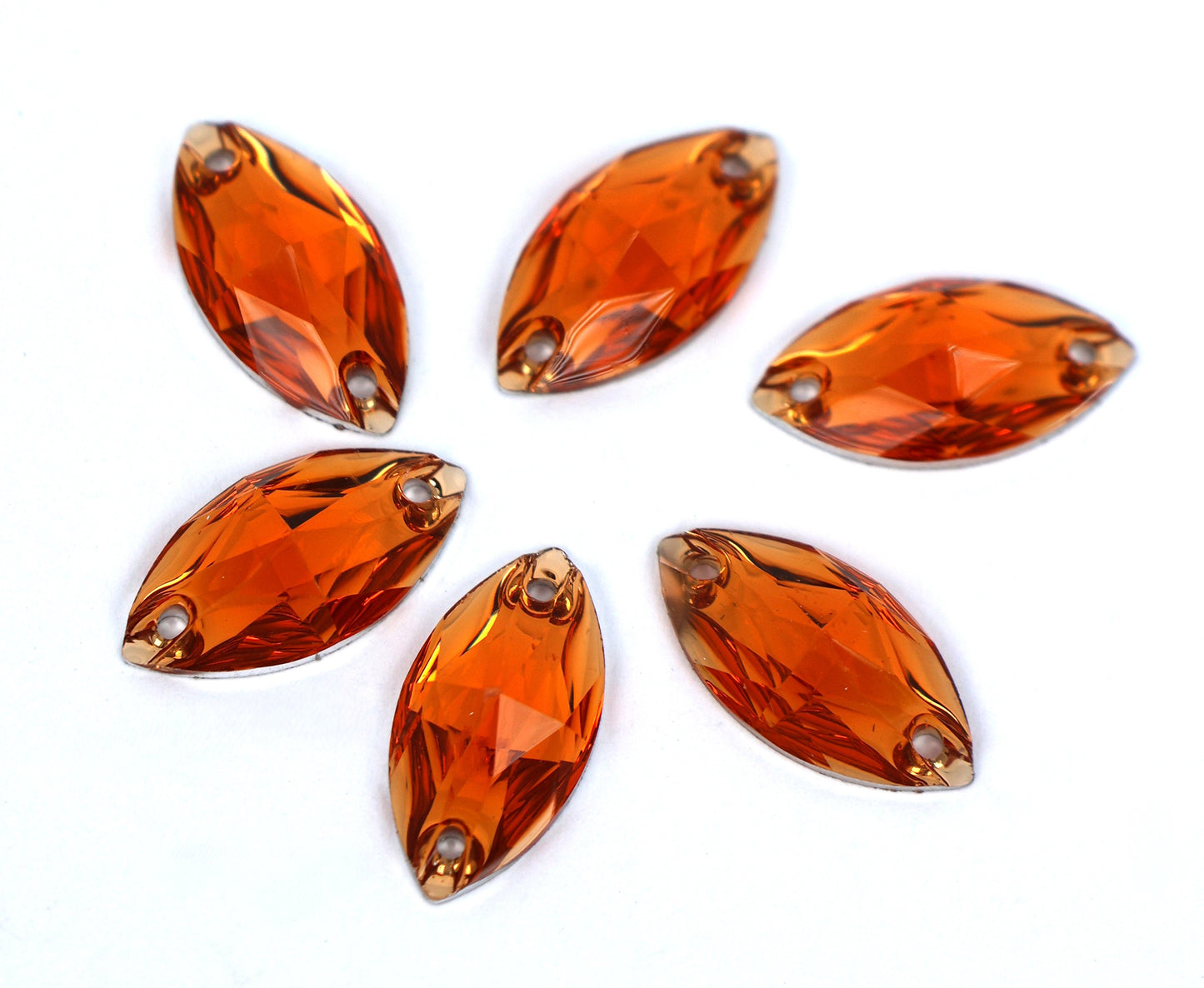 Orange Navette Shape (Resin)