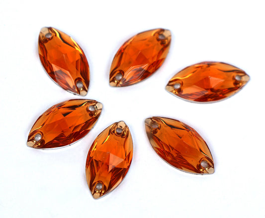 Orange Navette Shape (Resin)