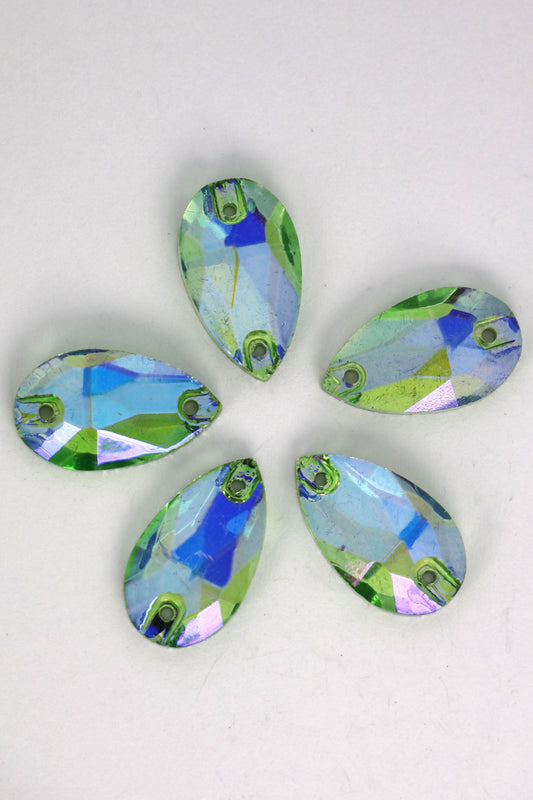 Light Peridot AB Teardrop