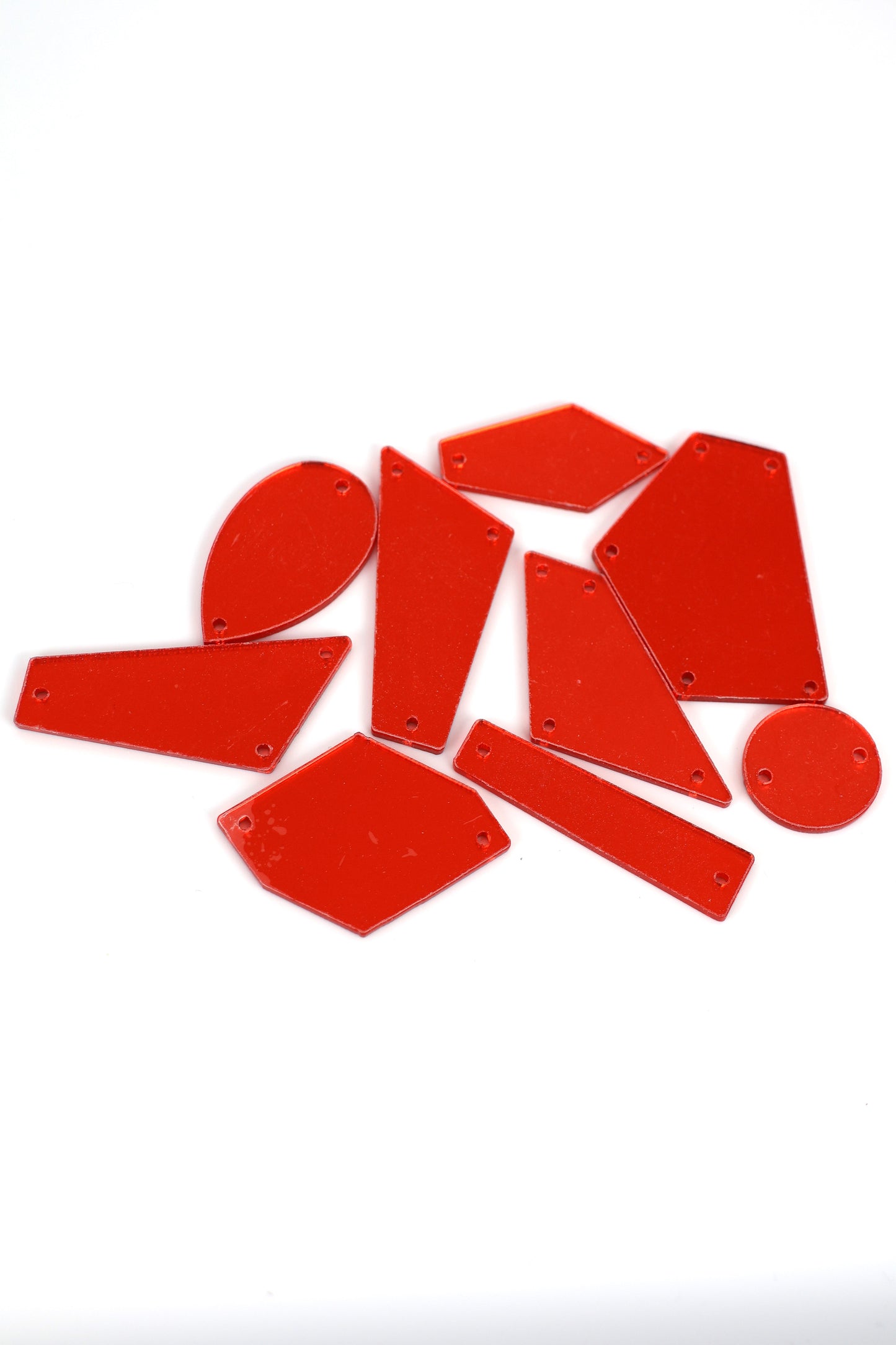 Red Acrylic Mirror Shards