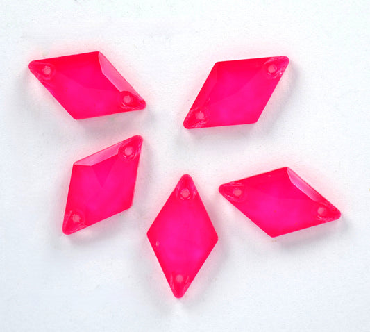 Rose Neon Diamond Shape