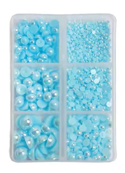 Skye Blue AB Half Pearl Grid Pack